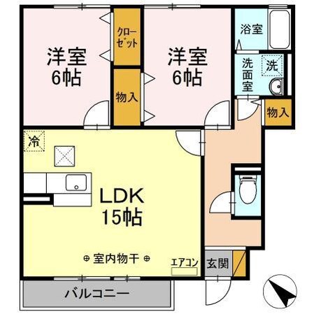 アールユウナシオの物件間取画像